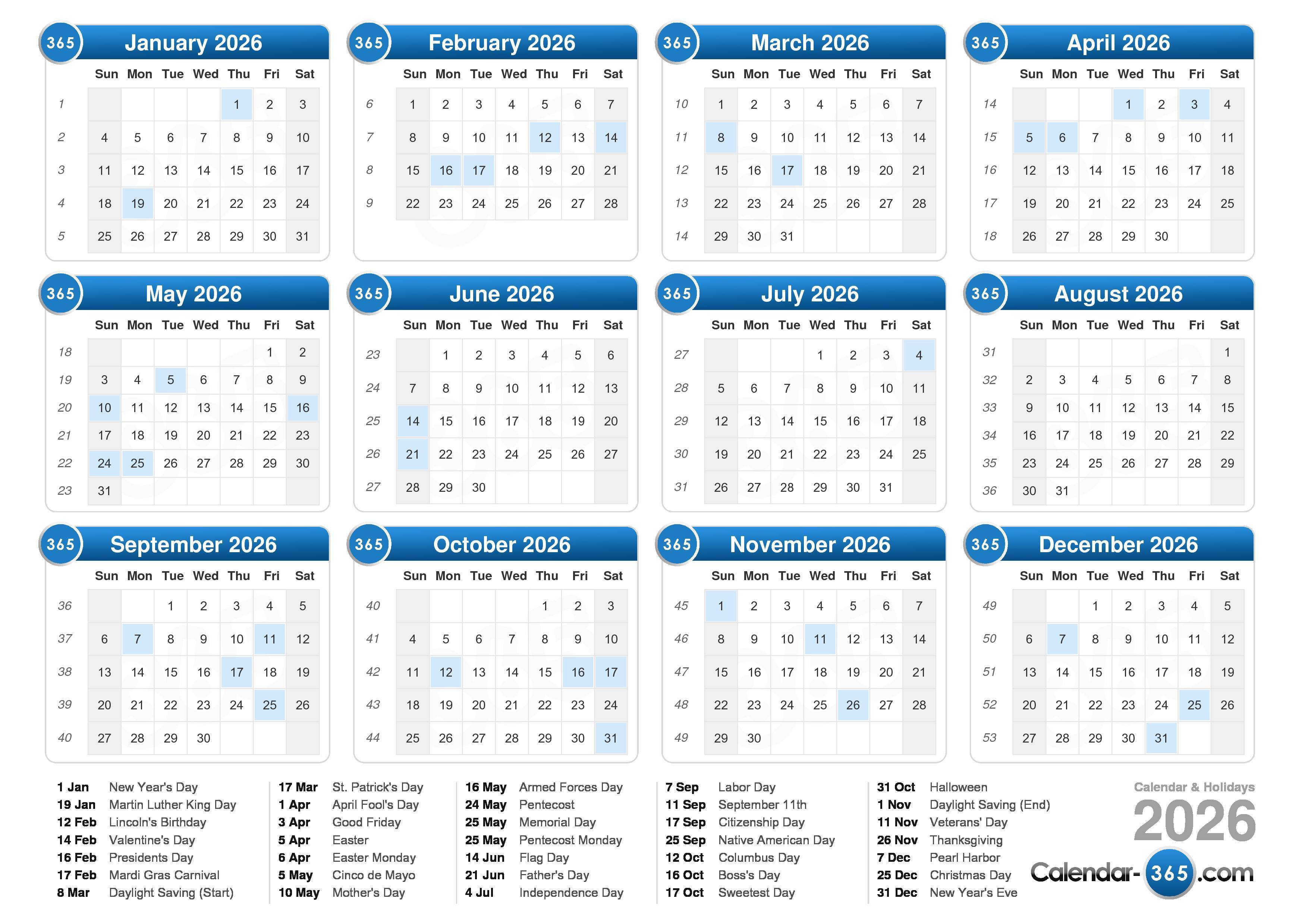 2024 printable calendar with holidays 2024 united states calendar