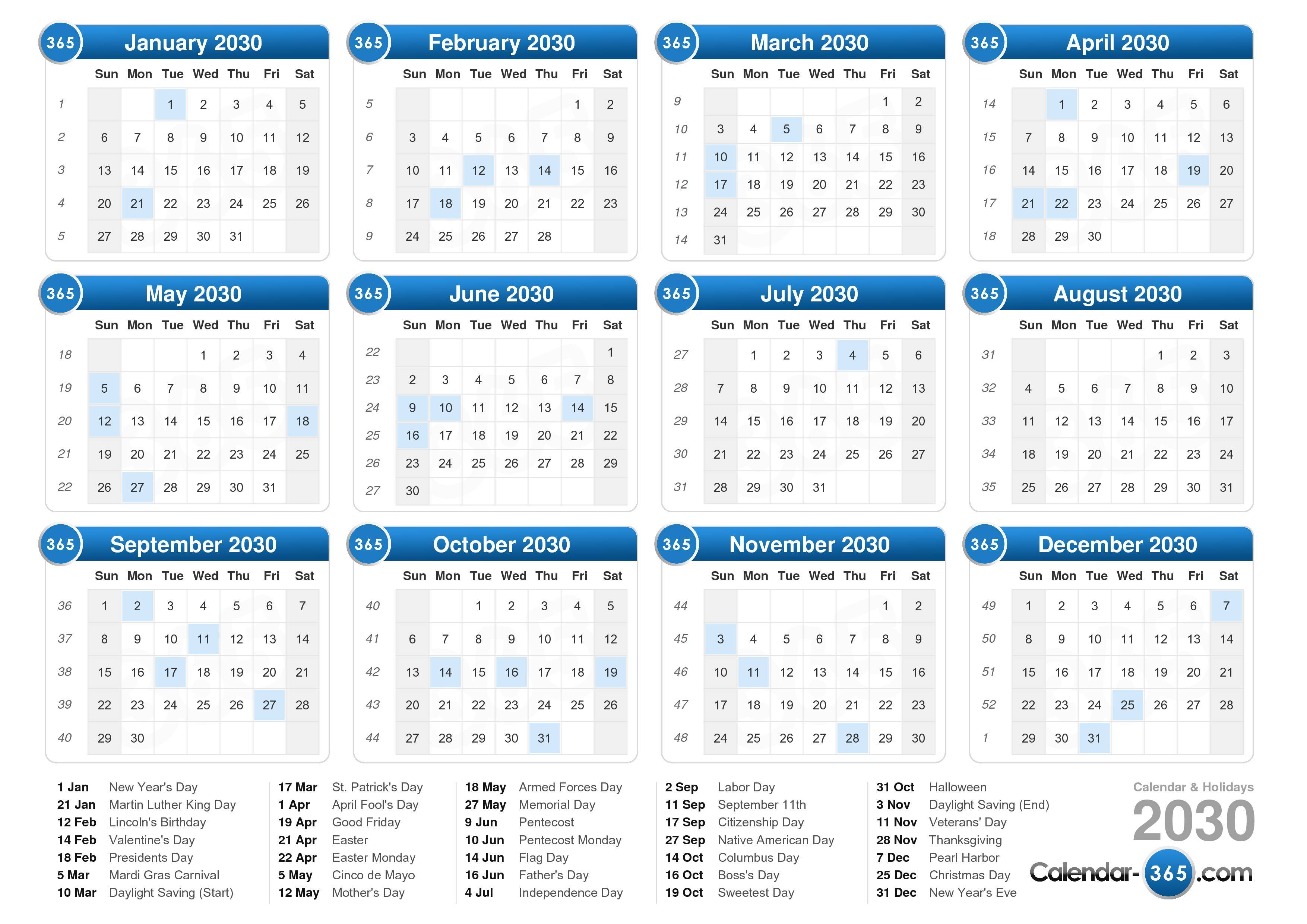 printable calendar 2021 2030 2030 Calendar printable calendar 2021 2030