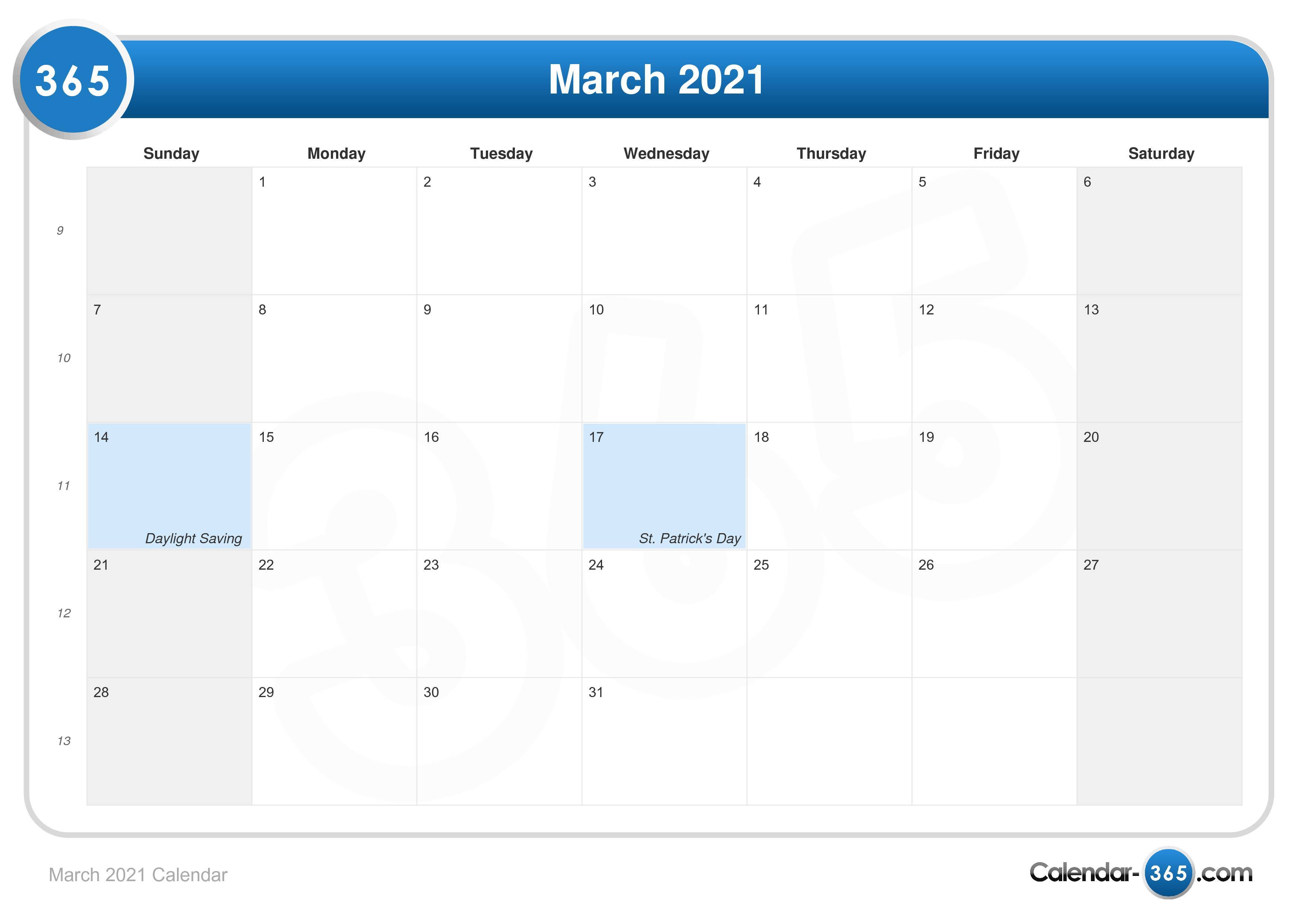 march 11 2021 calendar March 2021 Calendar march 11 2021 calendar